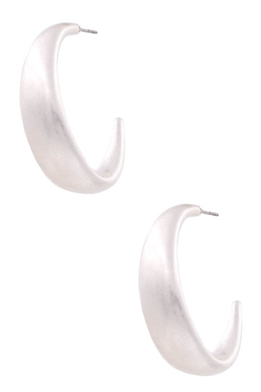 CRESCENT EARRING: SILVER