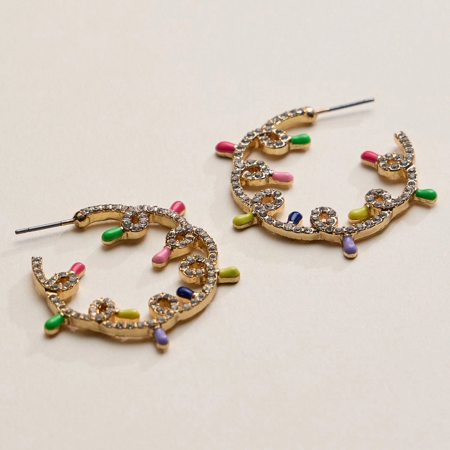 Holiday Glow Hoop Earrings