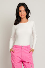 L/S BASIC BODYSUIT: WHITE