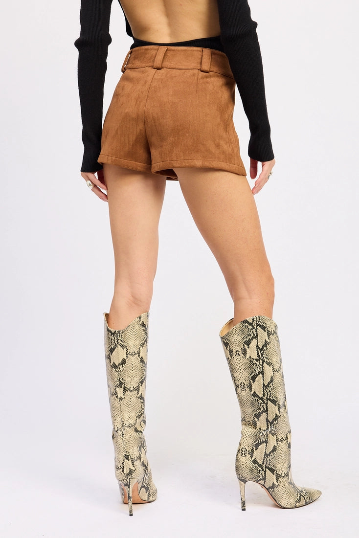 Saddle Up Suede Shorts