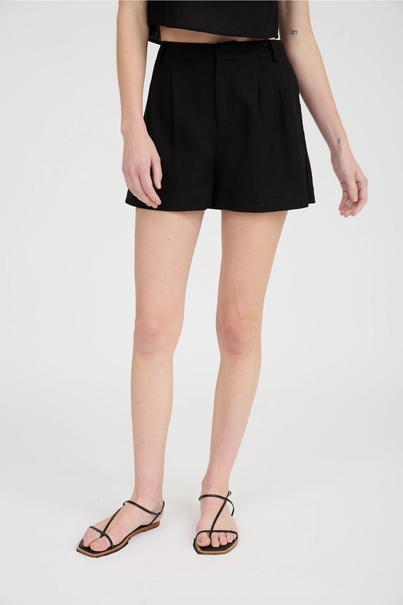 Urban Chic High-Waist Pleat Shorts