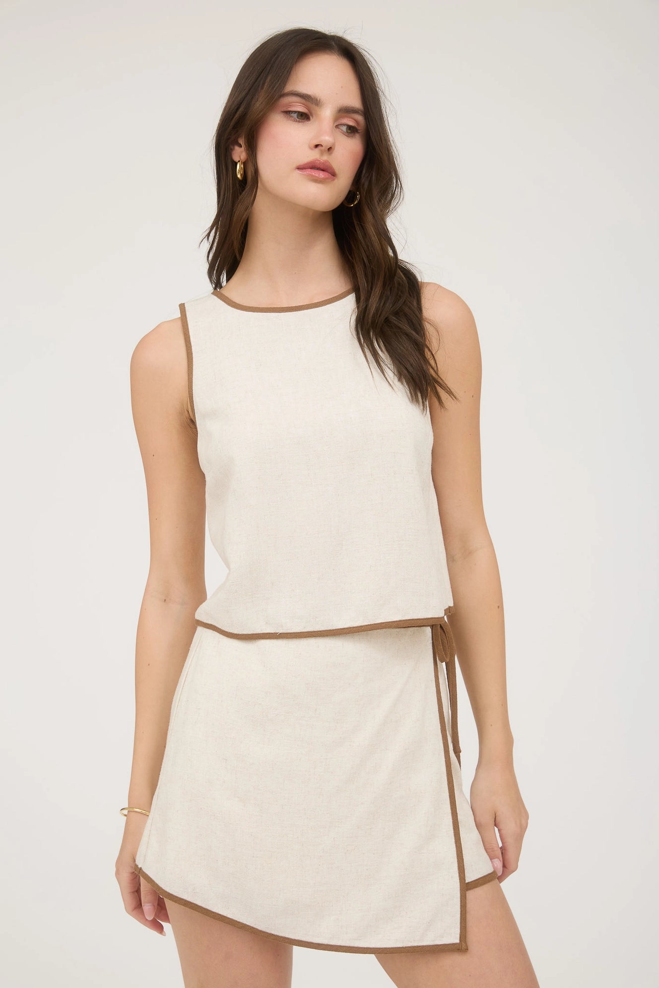 Siena Contrast Trim Crop Top