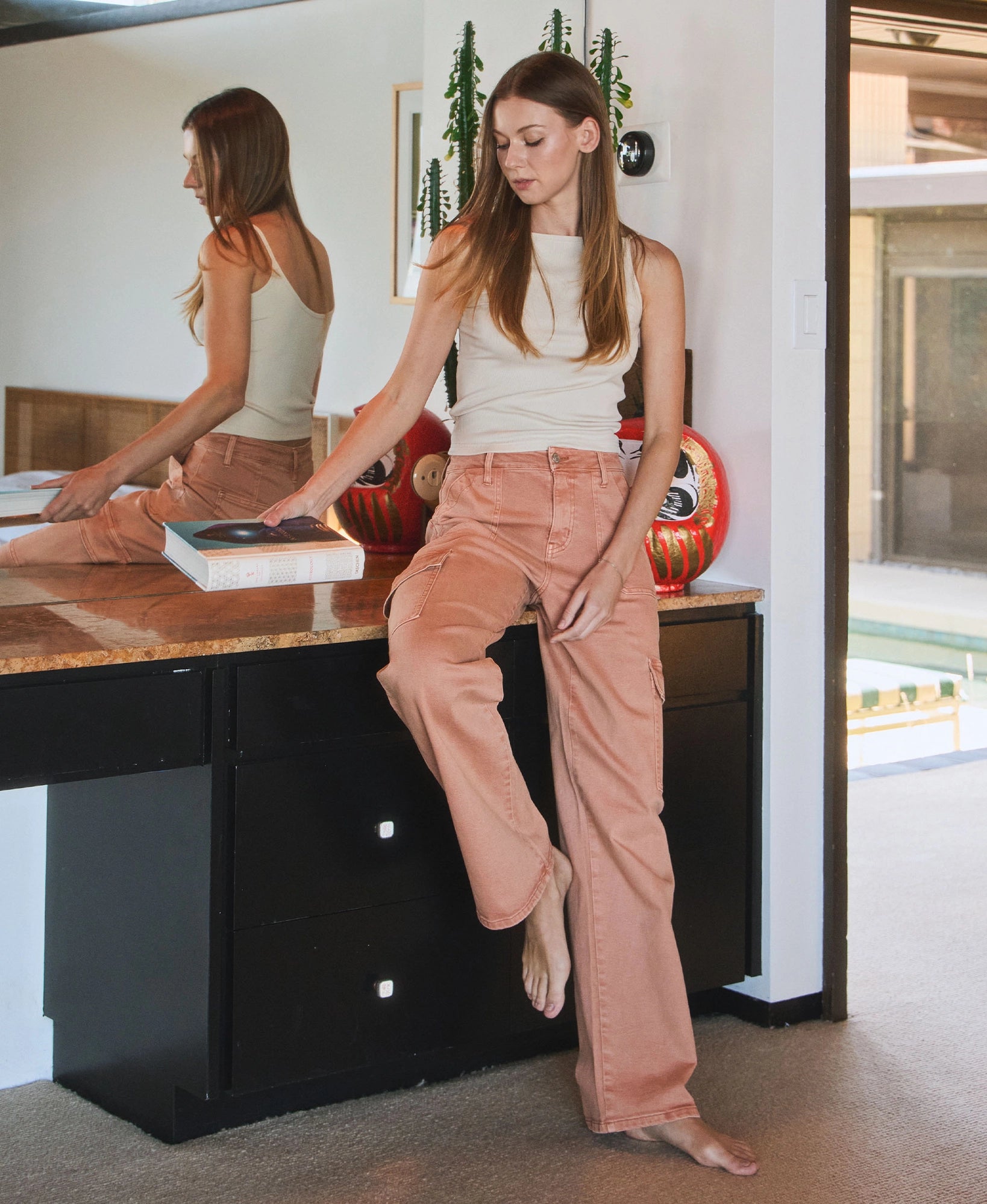 Just Peachy Cargo Jeans