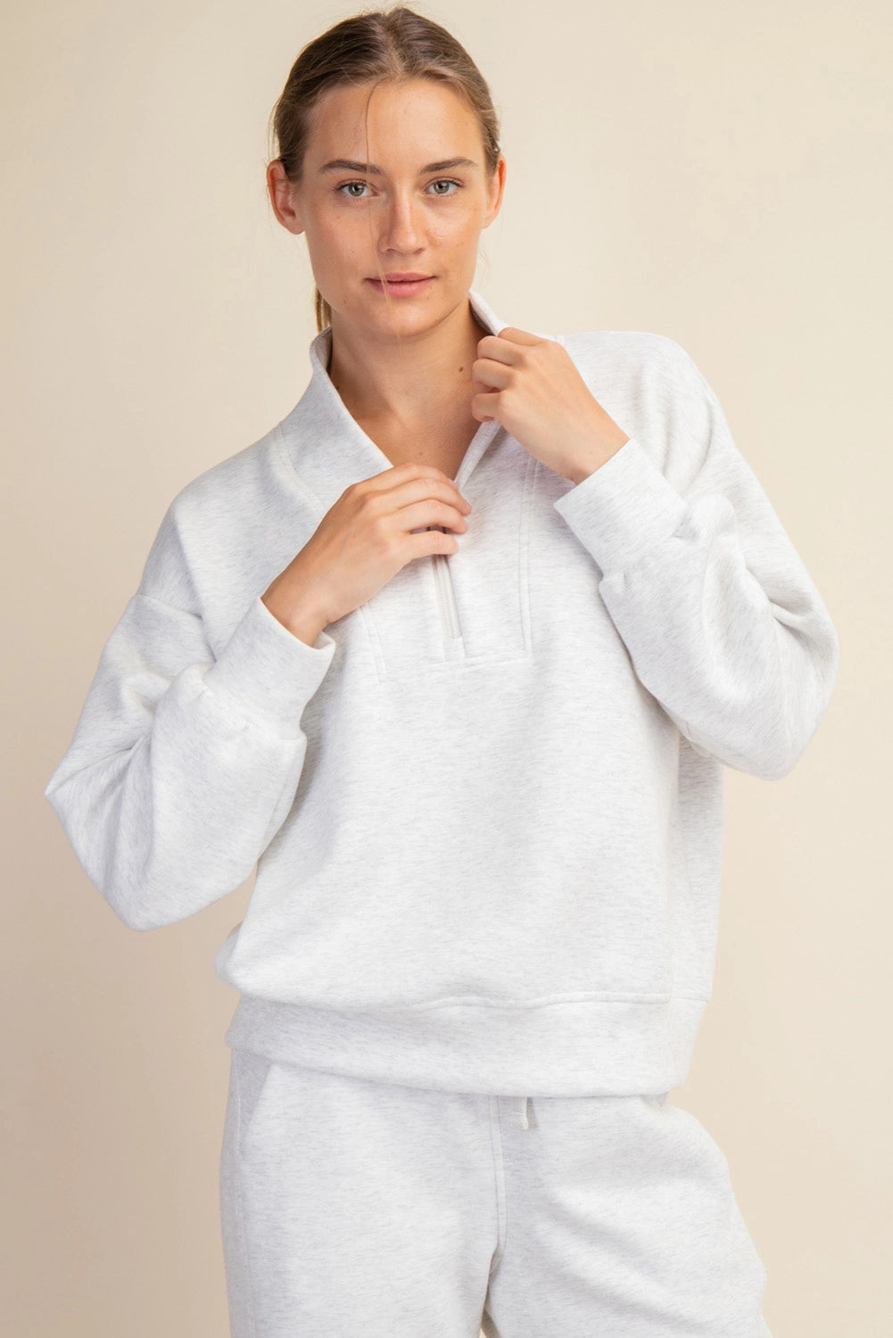 LuxeScape Modal Zip Jacket Grey