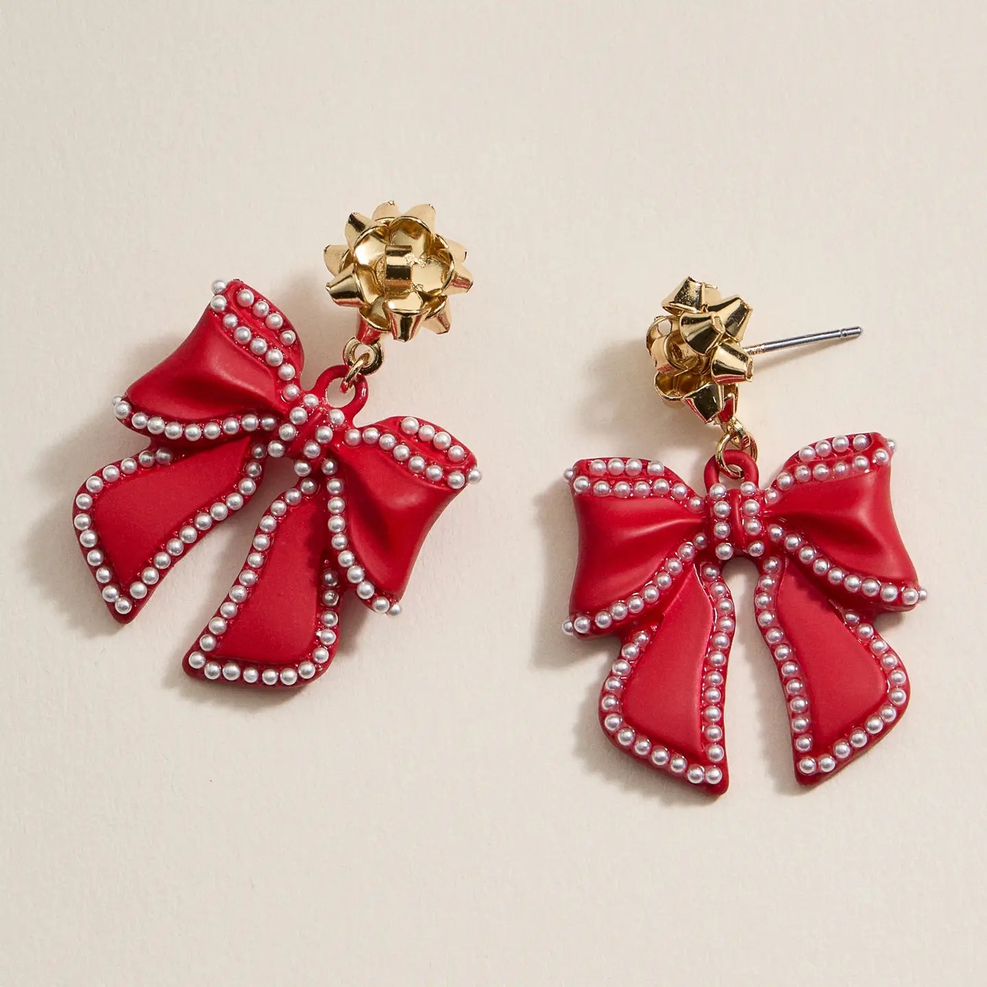Merry Bow Enamel Earrings