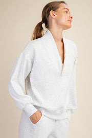 LuxeScape Modal Zip Jacket Grey