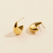 Golden Dewdrop Huggie Earrings