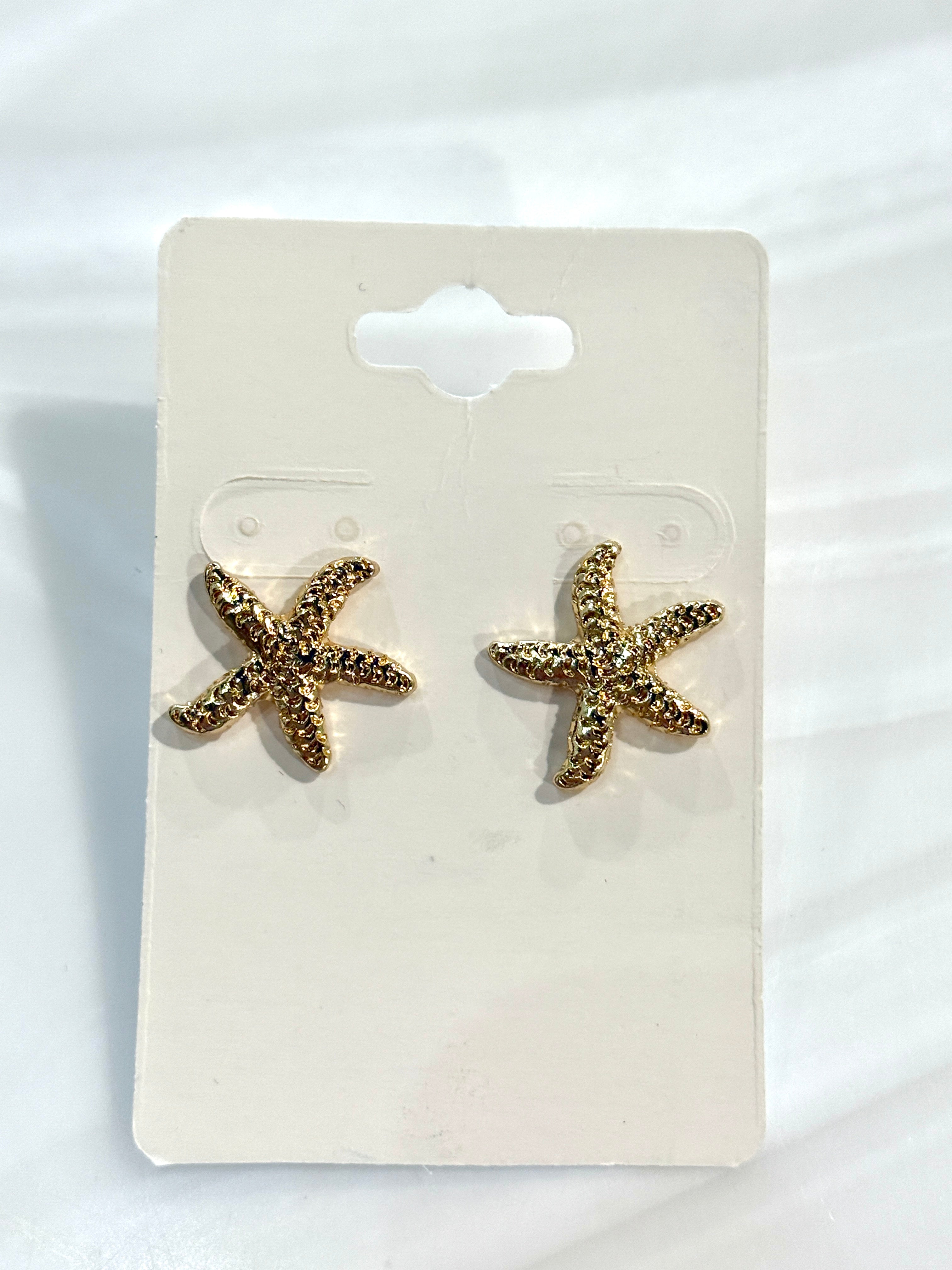 Starfish Stud Earring Gold