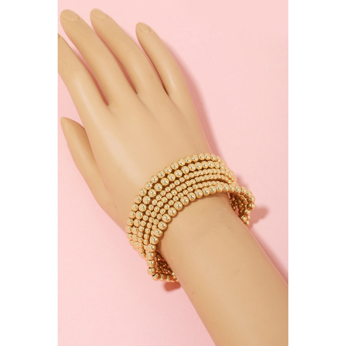 Gold Dipped Bead Bracelet Set