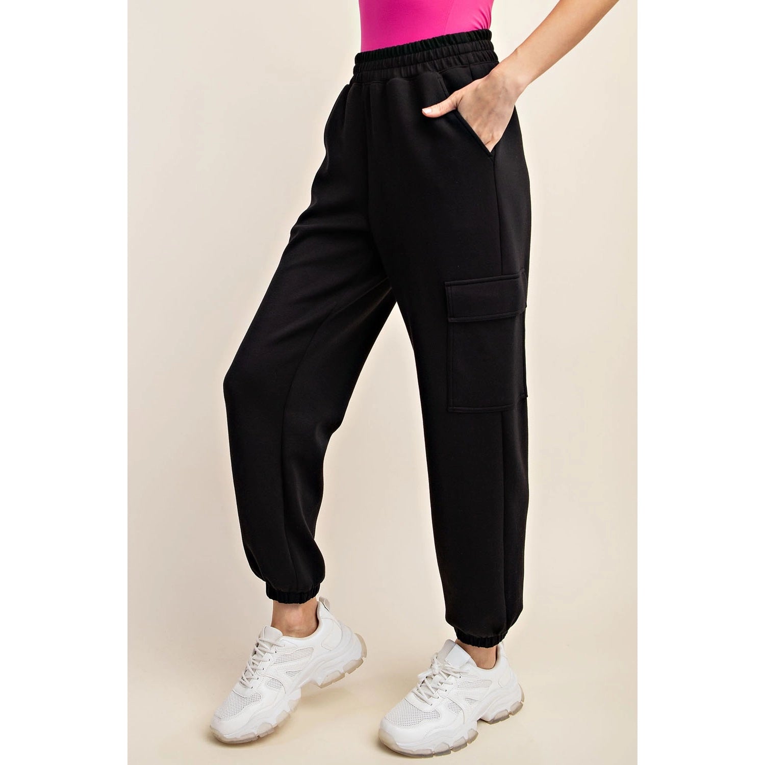LuxeScape Modal Cargo Jogger Black