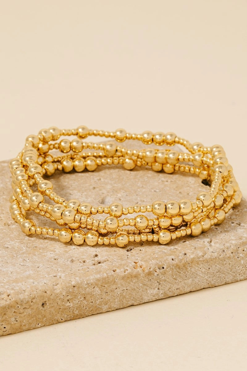 Gold Plated Bead Stack