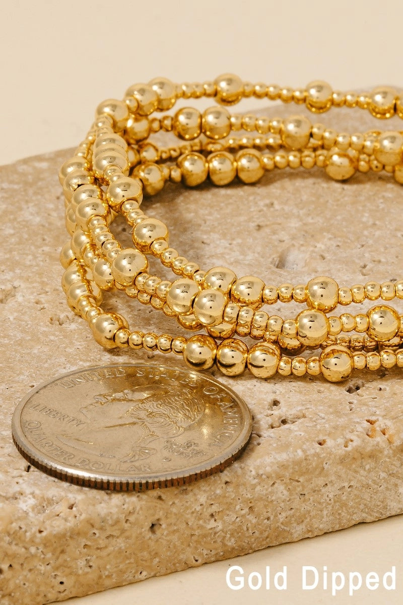 Gold Plated Bead Stack