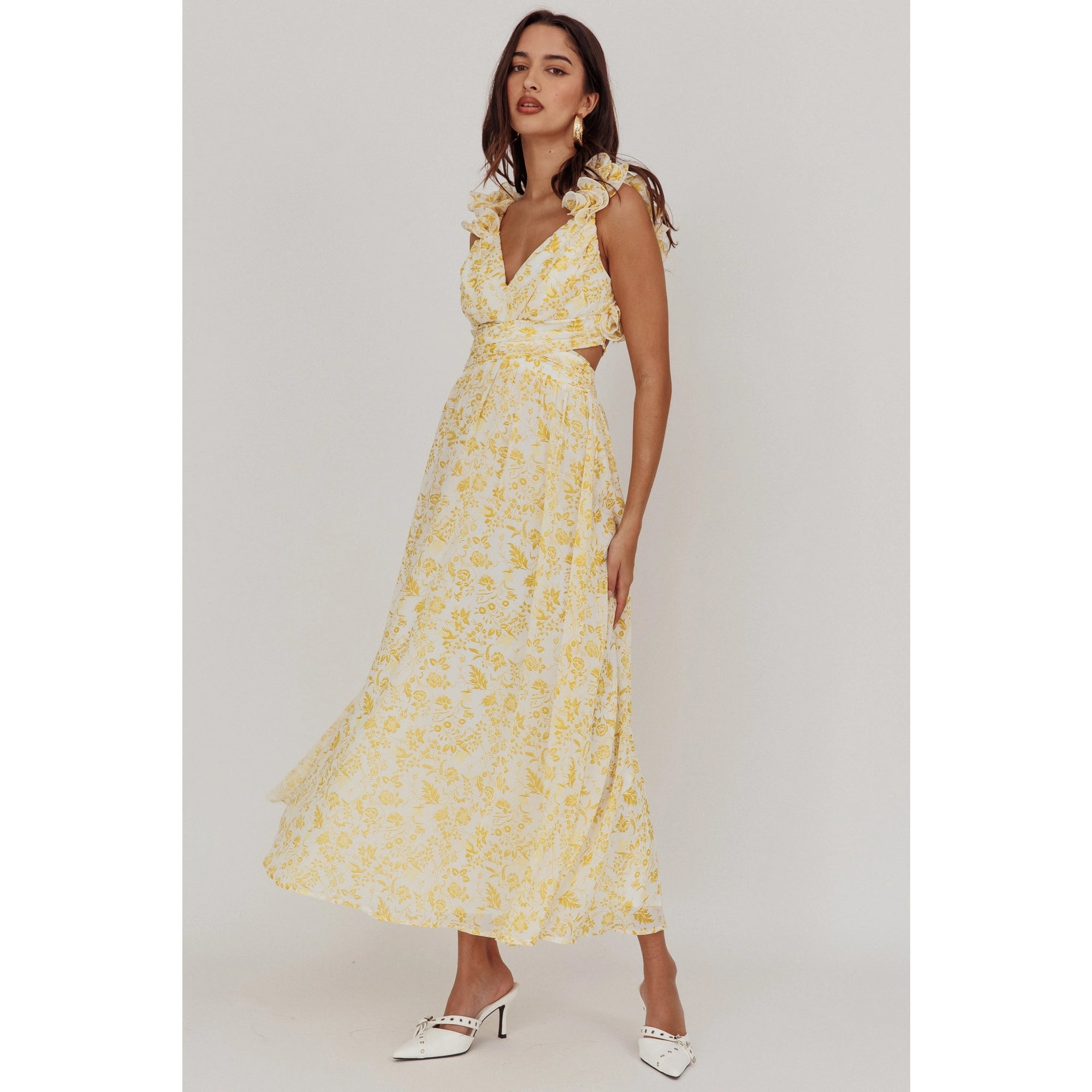 Butter Yellow Bloom Maxi Dress
