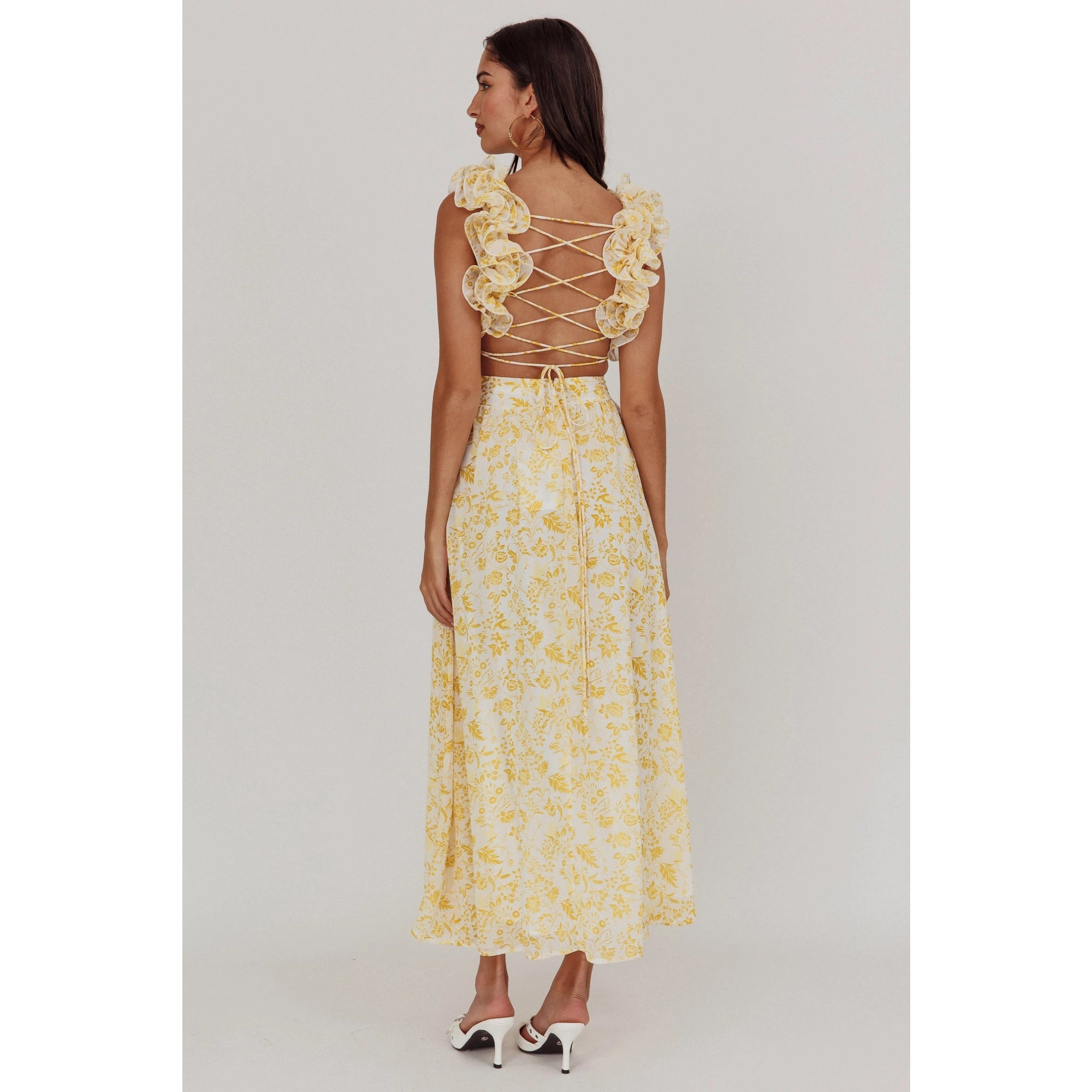 Butter Yellow Bloom Maxi Dress