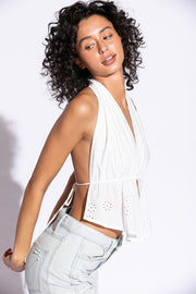 Sunkissed White Crop Top