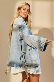 The Tie Breaker – Oversized Denim Jacket