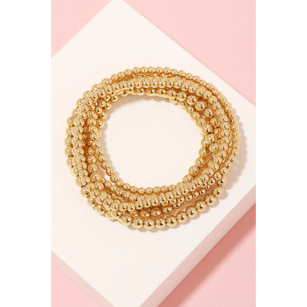 Gold Dipped Bead Bracelet Set