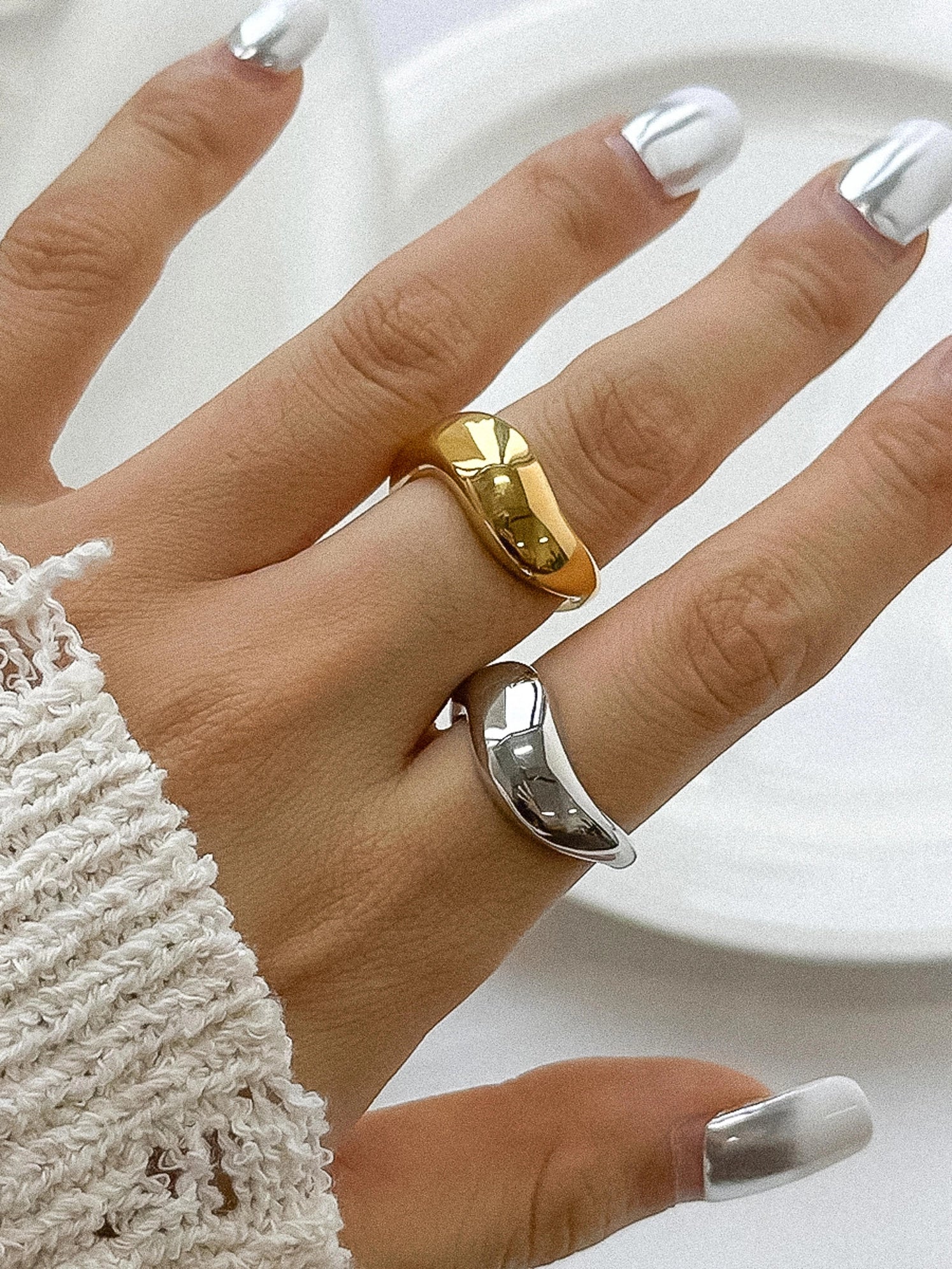 Golden Wave Ring
