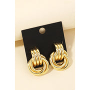 Gold Plated Interlock Hoops