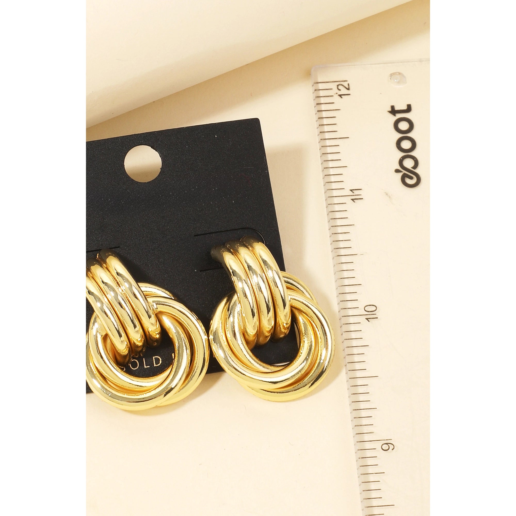 Gold Plated Interlock Hoops