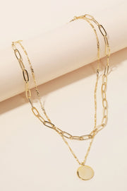 Full Circle Layered Pendant Necklace