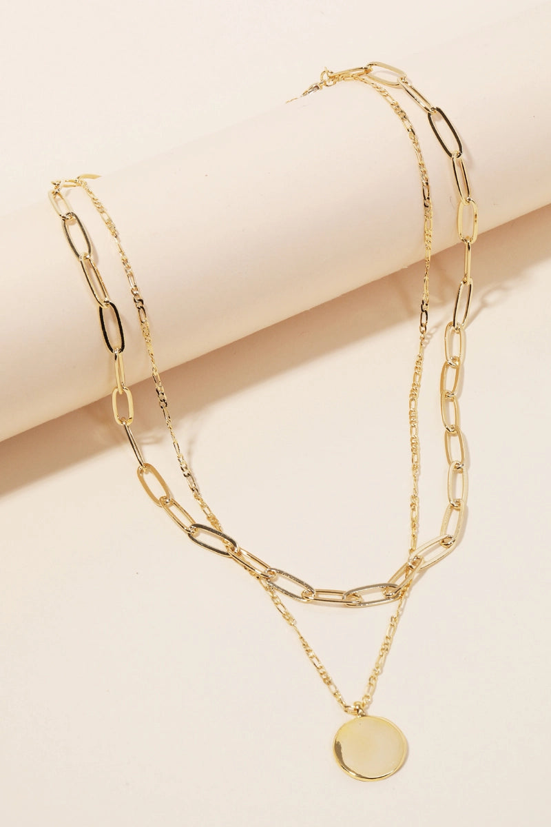 Full Circle Layered Pendant Necklace