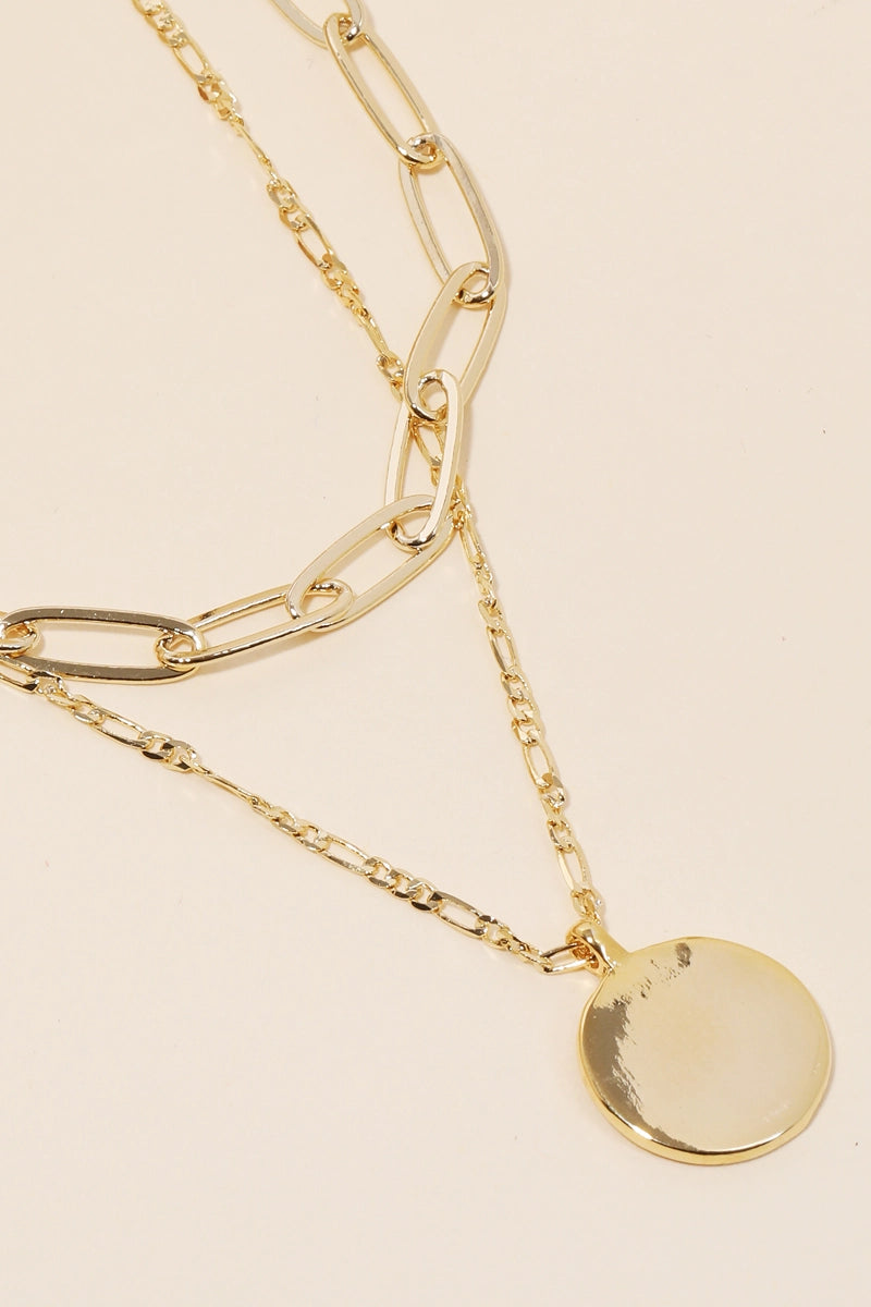 Full Circle Layered Pendant Necklace