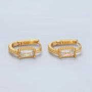 Baguette Luxe Huggie Hoops