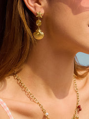 Sunlit Shell Earrings