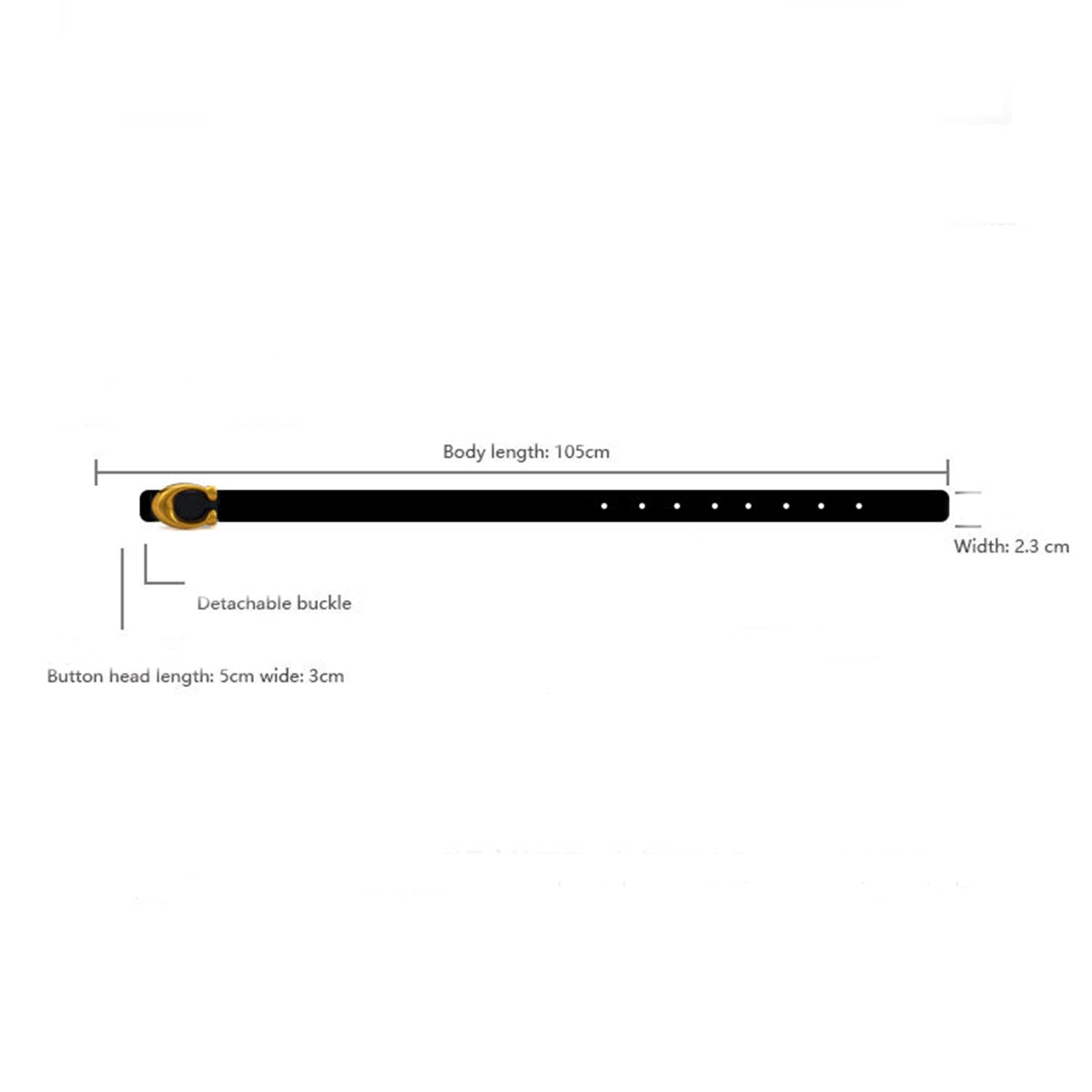 Retro U-Buckle Statement Belt - White