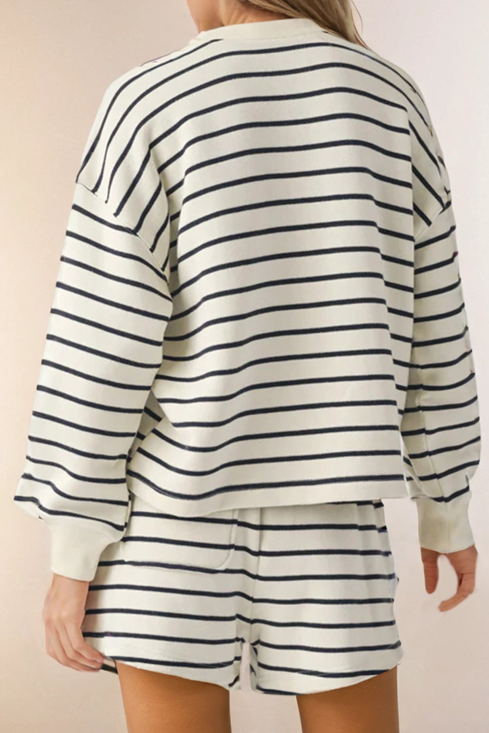 Striped Coastal Lounge Sweatshirt