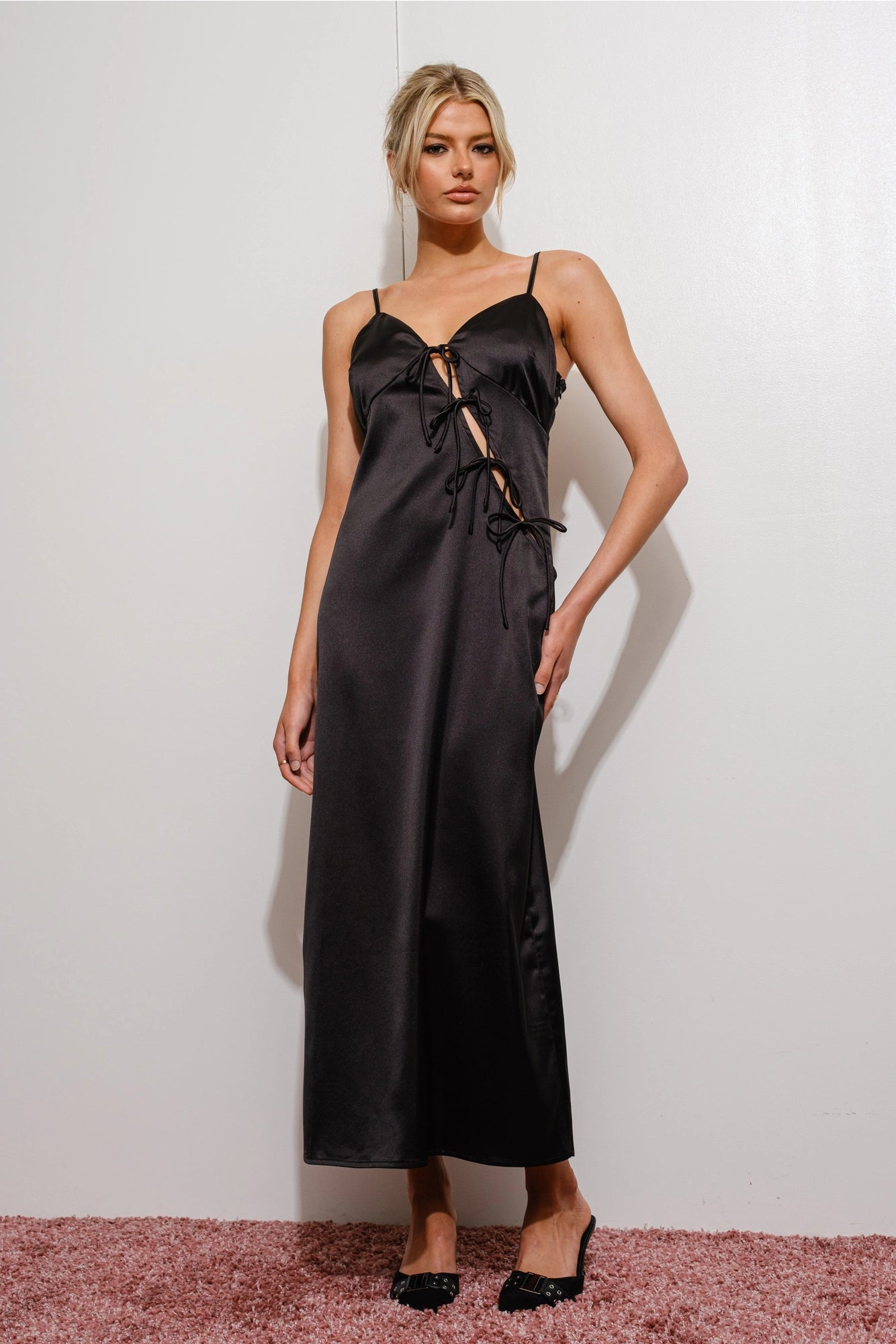Tied Up In You Satin Maxi Dress