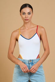 Contrast Straps High Rise Seamless Bodysuit