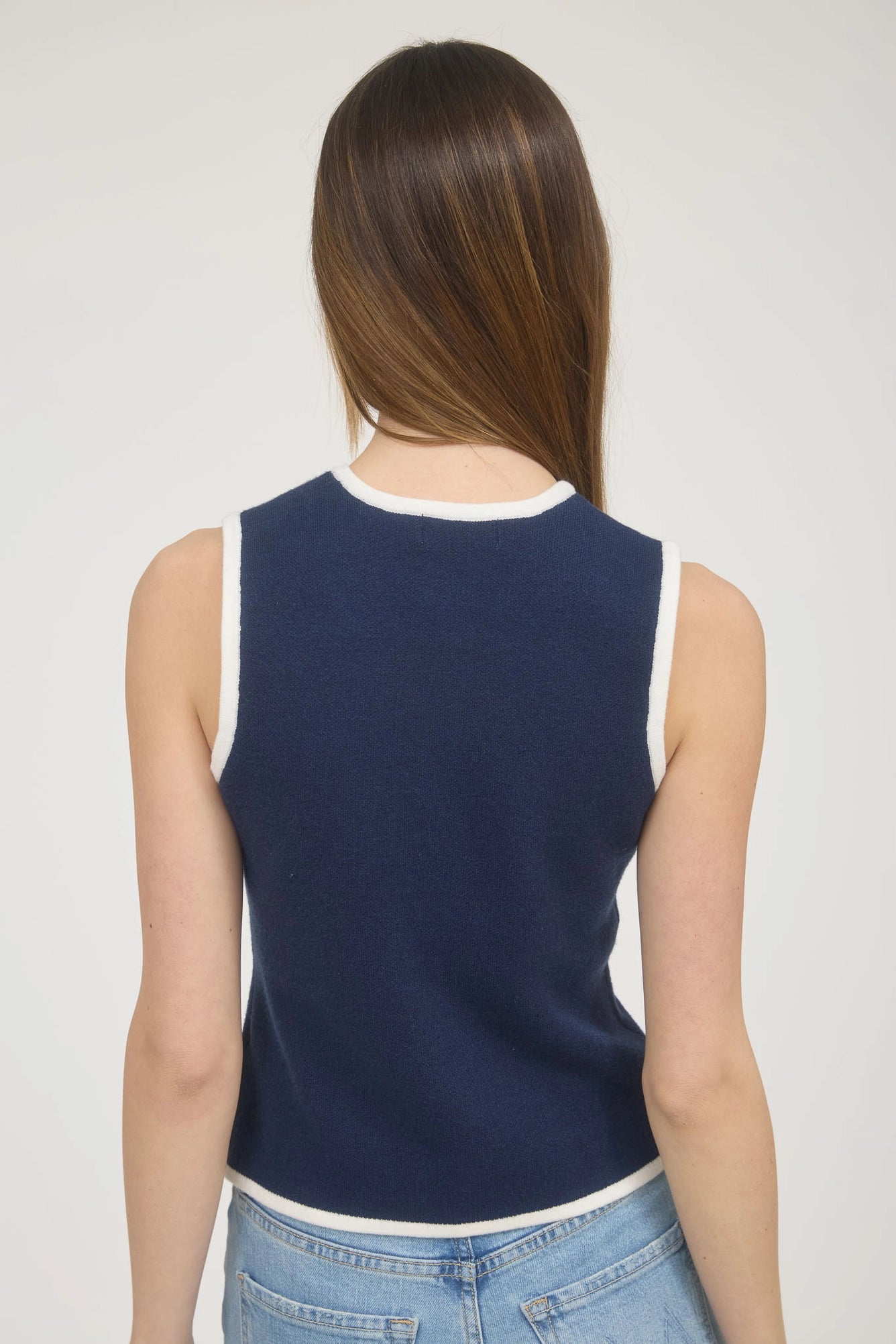 Emberleigh Gold Button Sweater Vest