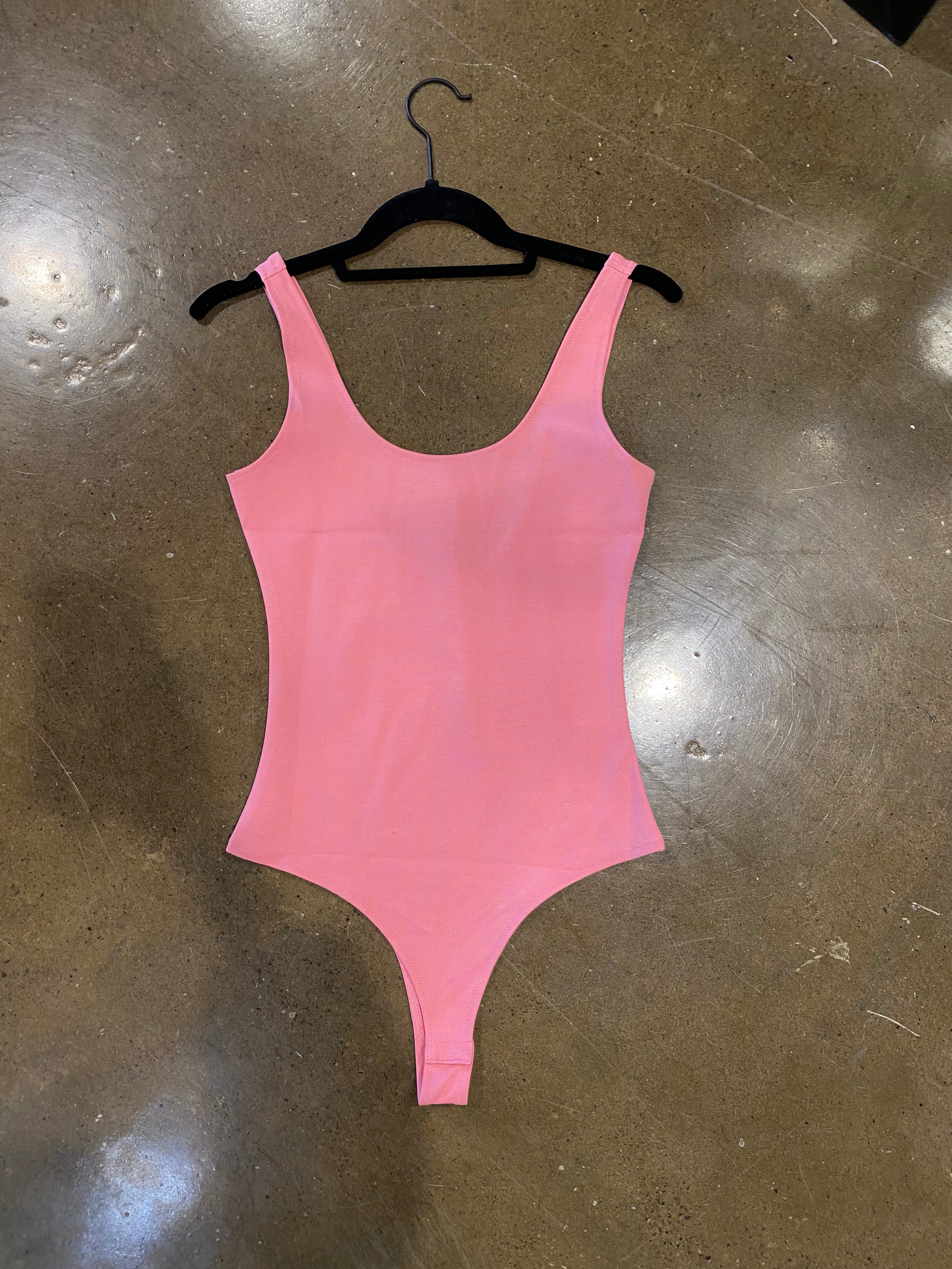 PONTE BODYSUIT: CANDY PINK