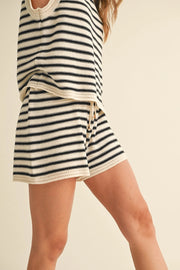Beachside Crochet Striped Shorts