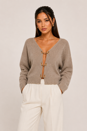 Gilded Link Knit Cardigan
