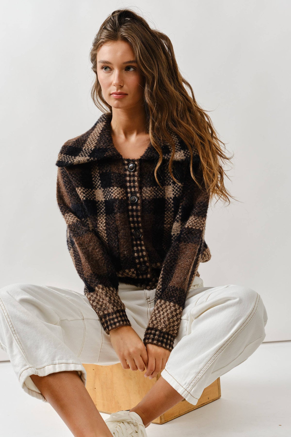 The Aspen Plaid Cardigan Jacket