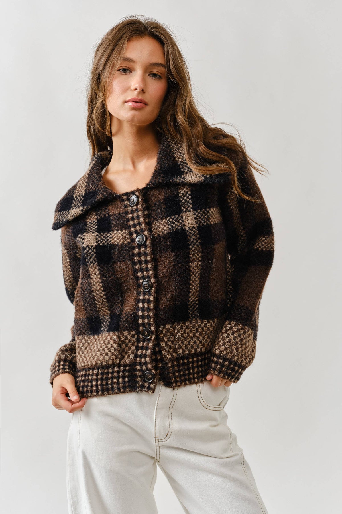 The Aspen Plaid Cardigan Jacket