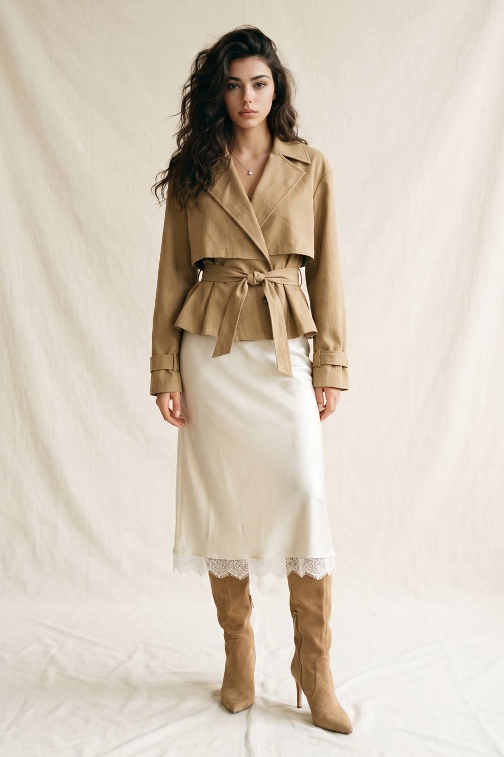 Celeste Cropped Trench