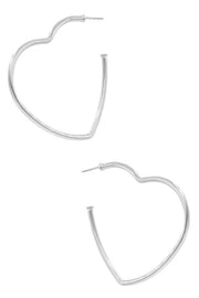 HEART EARRINGS: SILVER