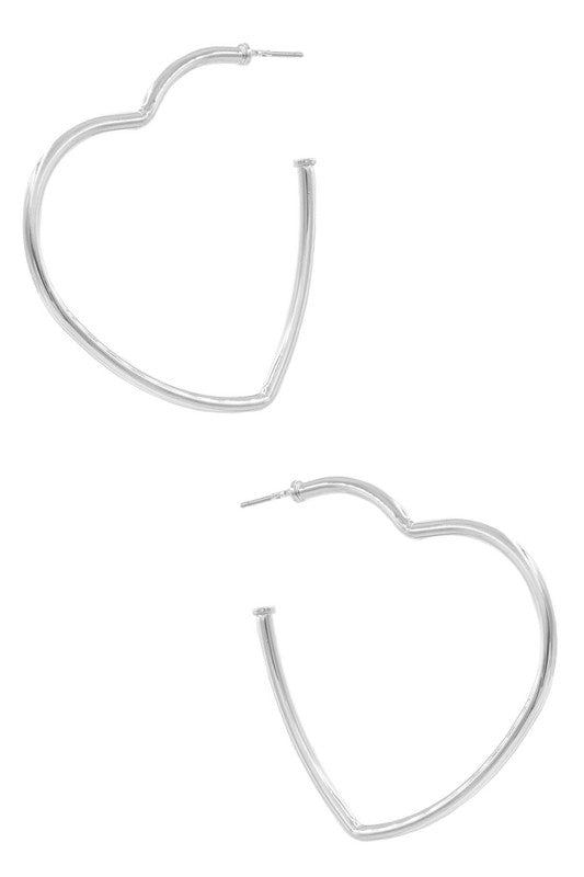 HEART EARRINGS: SILVER