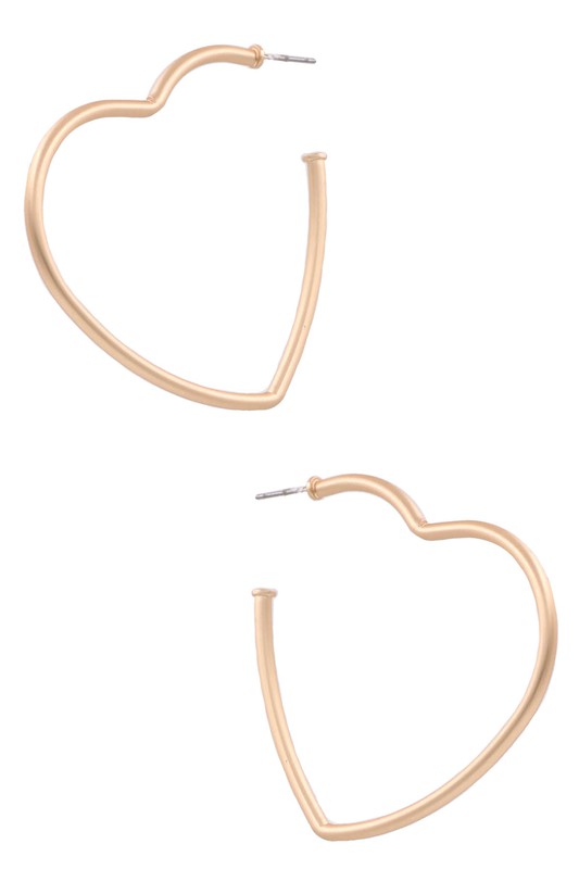 HEART EARRINGS: GOLD