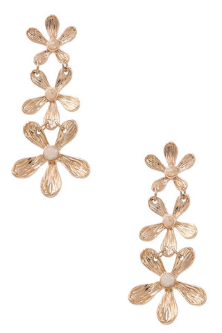 FLORAL EARRING: GOLD