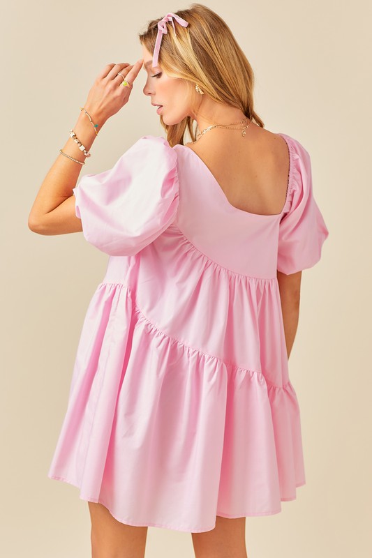 CHARLESTON DRESS: LT PINK