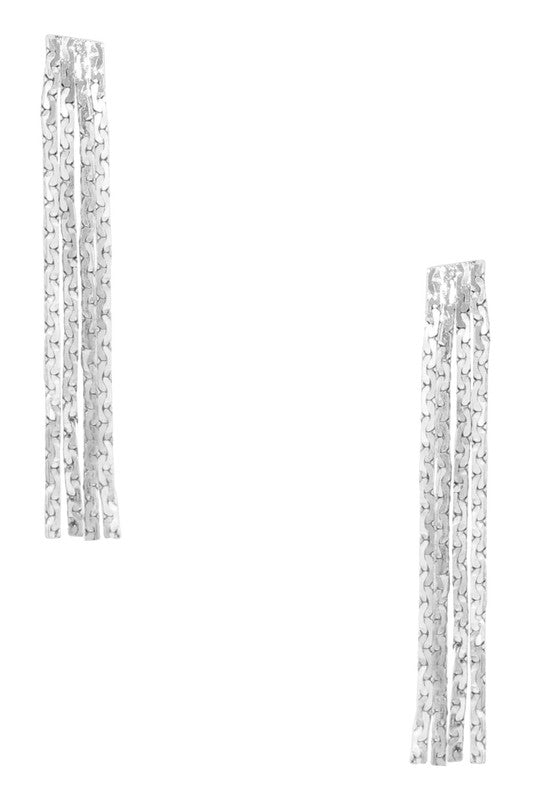 TASSEL EARRING: SILVER