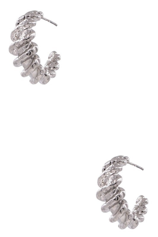 TWIST EARRING: SILVER