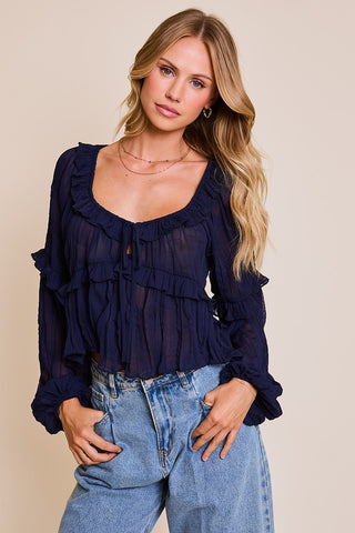 NAVY BLOUSE