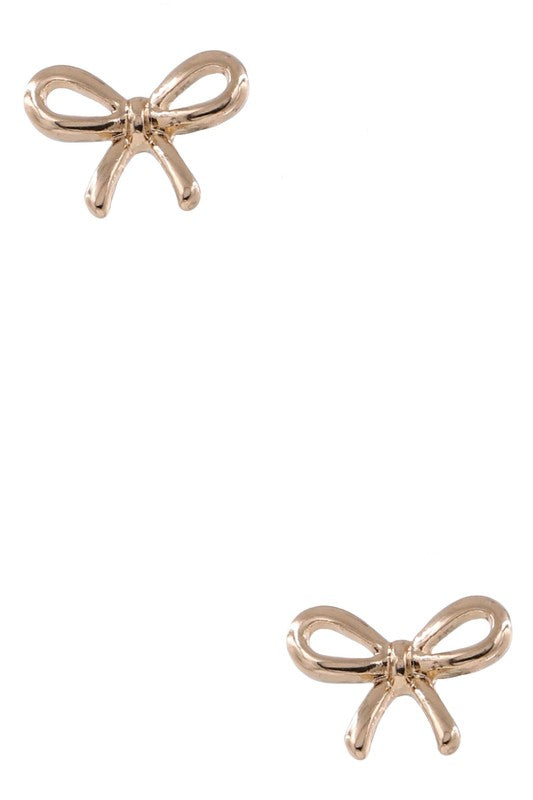 GOLD BOW STUDS