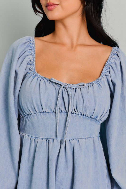 DENIM MINI DRESS